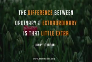 Read more about the article “The difference between ordinary and extraordinary is that little extra.” – Jimmy Johnson